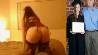 Small teen Beth pieces on her dad