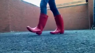 Red Wellingtons