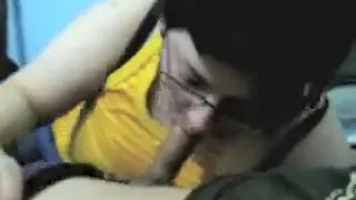 Fat that is amateur sucks on dick