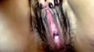 Houswife and her large, hairy vagina play