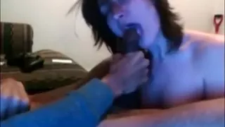Ebony Guy Fucks His Gfs Mouth That Is Bright