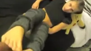 Bitch Gives Kinky Blowjob And Footjob