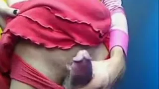 Erstaunlicher Amateur Shemale Film mit Dessous, Masturbationsszenen