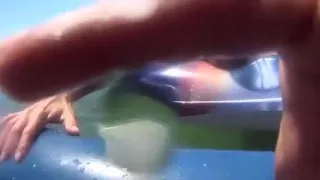 inner tube blowjob on the lake