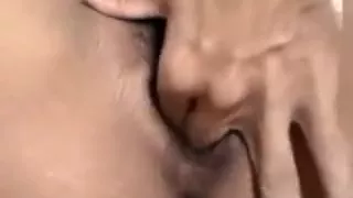 Saucy brunette slut blows her man's hard cock and ...