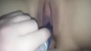 Double penetration fun with cock and dildo