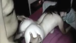 Her Ass is Stuffed by Two Cocks