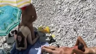 Beach Voyeur Couple fucking