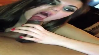 white whore brunette dancer is real black cock slu...