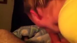 Hot blow to horny fat dick at home