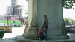 Berlin Siegessaule Public und fast erwischt