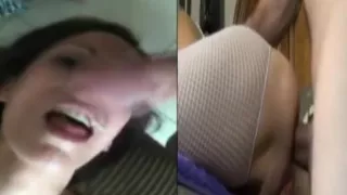 Wife anal facial split screen compilation