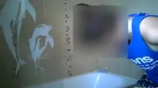 Ex-Flatmate Emma In The Shower, Part 2 (Censored)