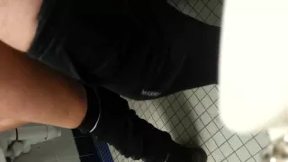 Cute teen in toilet