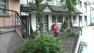 Huge melons bouncing in the office