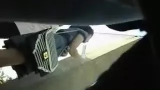 nice giri in high heels upskirt