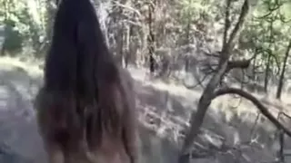 hiking trip turns into a great public blowjob 