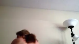 krista riding bobby bareback with creampie