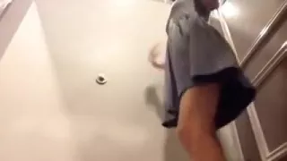 College girl changing in dressing room