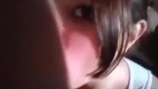 Cute girl cleans up after facial and swallows all the cum