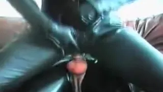 cum on her leather arse