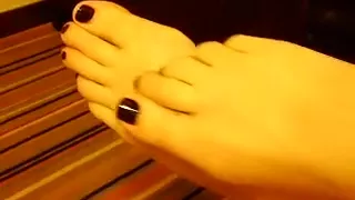 princess wife teasing such lovely legs and pedicured feet isn t she pretty