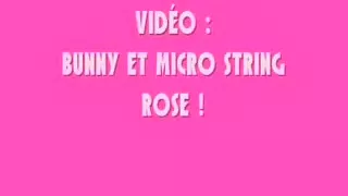 bunny et micro string rose