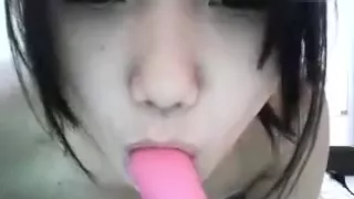 Akimitalkalot plays with sex toy