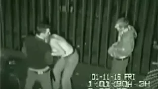 Security cam tapes a partyslut fucking 2 guys at the back of a building