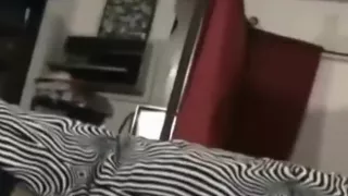 skater guy makes a sextape with his girlfriend  on the sofa