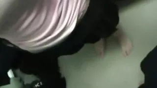 skinny pigtailed girl fucks her boyfriend  in various positions on the bed