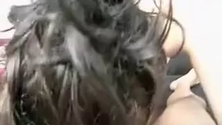 Skinny ponytailed girl goes pov blowjob crazy