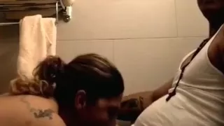 The wife sucks me off on the toilet