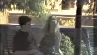 Voyeur tapes a girl riding her bf upskirt on a bench in the park