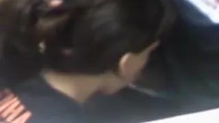 voyeur tapes a latina employee sucking her boyfriend  on the job
