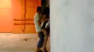 voyeur tapes a latina having doggystyle sex with her boyfriend  in an abandoned building