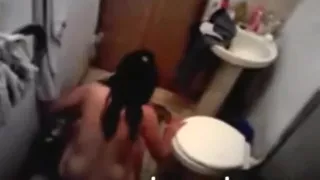 voyeur tapes a latina having sex with her boyfriend  in the bathroom