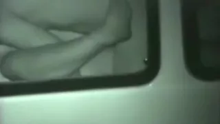 Voyeur tapes a party couple having sex in their car at night