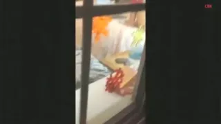 Voyeur tapes the neighbor girl checking out her pussy in her bedroom