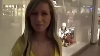 Amateur blonde milks my cock dry on her chin in POV clip