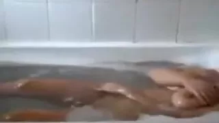 Check out my hot girlfriend floating in the bathtub