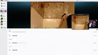 Chubby amateur brunette takes a shower in front of a webcam