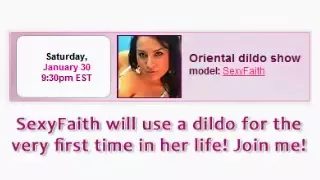 Classy camgirl with well-matured tits just can't get enough of her dildo