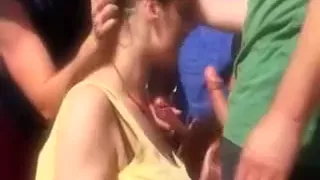 Cuckold hubby watched me fucking a bunch of white young guys