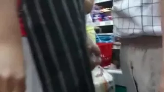 Epically hot chick with firm ass caught my attention in the supermarket
