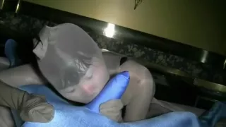 Homemade nylon fetish clip with me and my Asian wife