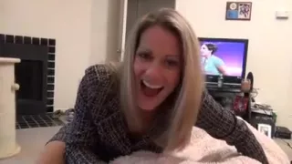 Hot white milf is a quean of oral sex on homemade video