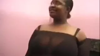 My plump ebony girlfriend in glasses loves threesomes