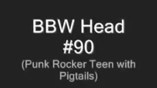 Pigtailed punk bitch is giving me a great blowjob in front of a camera