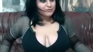 Raven haired girl with huge melons loves playing with her dildos